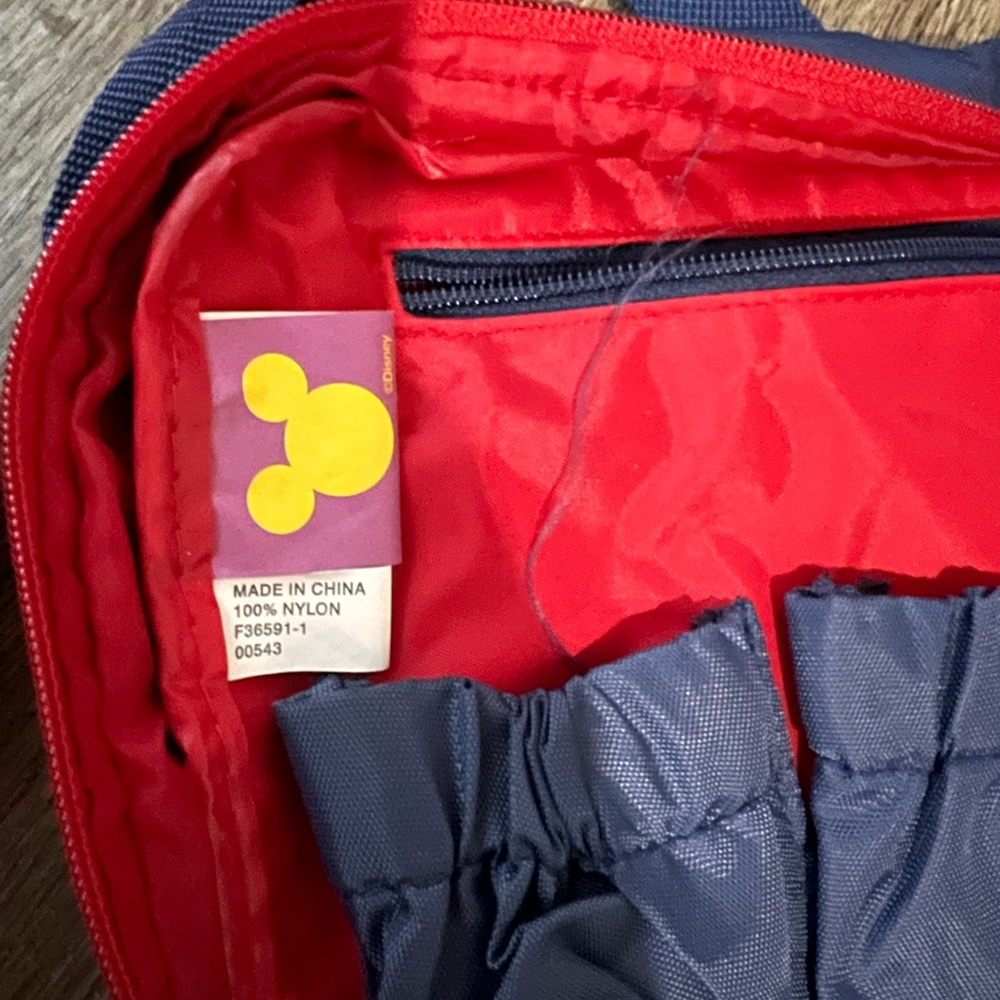 Disney Winnie The Pooh Blue Red Nylon Diaper Bag - Picture 5 of 6